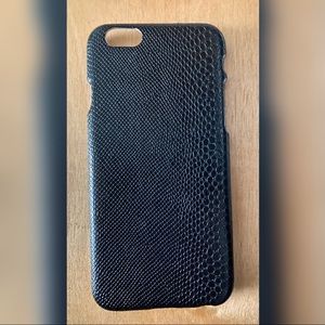 Iphone 6, 6s thin black snakeskin print case